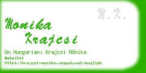 monika krajcsi business card