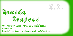 monika krajcsi business card